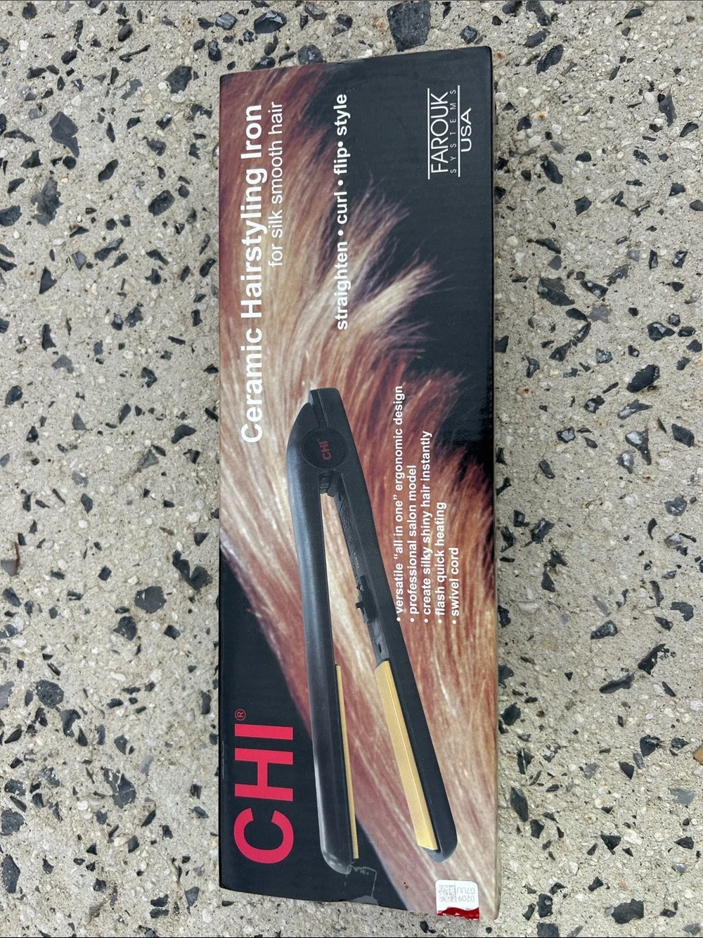 CHI Ceramic Hairstyling Iron - Black with Gold Plates